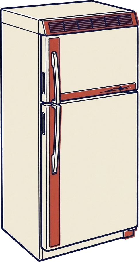 Illustration of refrigerator